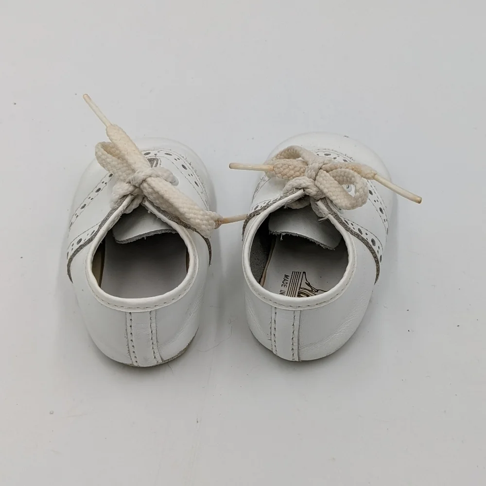 Vintage Baby Deer Oxford Crib Shoe Soft Sole 2T